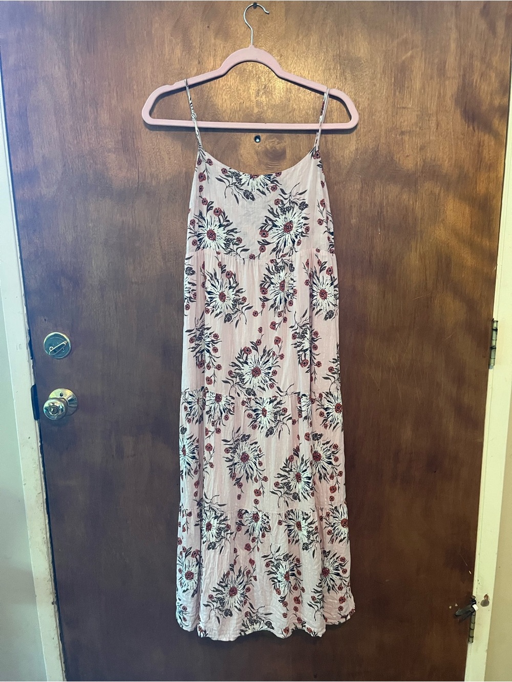 dip Pink Floral Spaghetti-Strap Maxi Dress